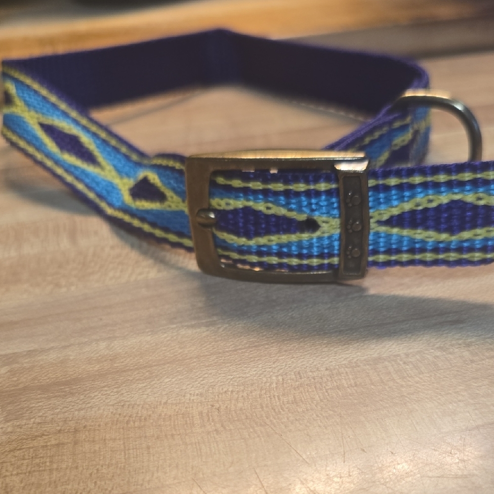 Blue and Yellow Patterned Belt